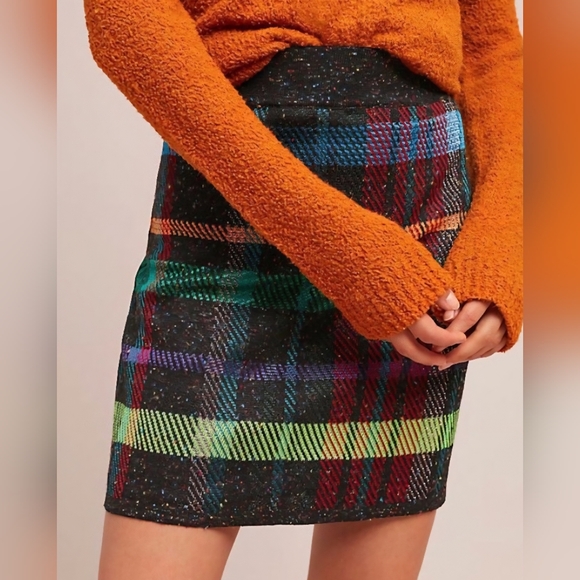 Cecilia Prado Dresses & Skirts - Vibrant Plaid Pencil Mini Skirt: Anthropologie - Cecilia Prado